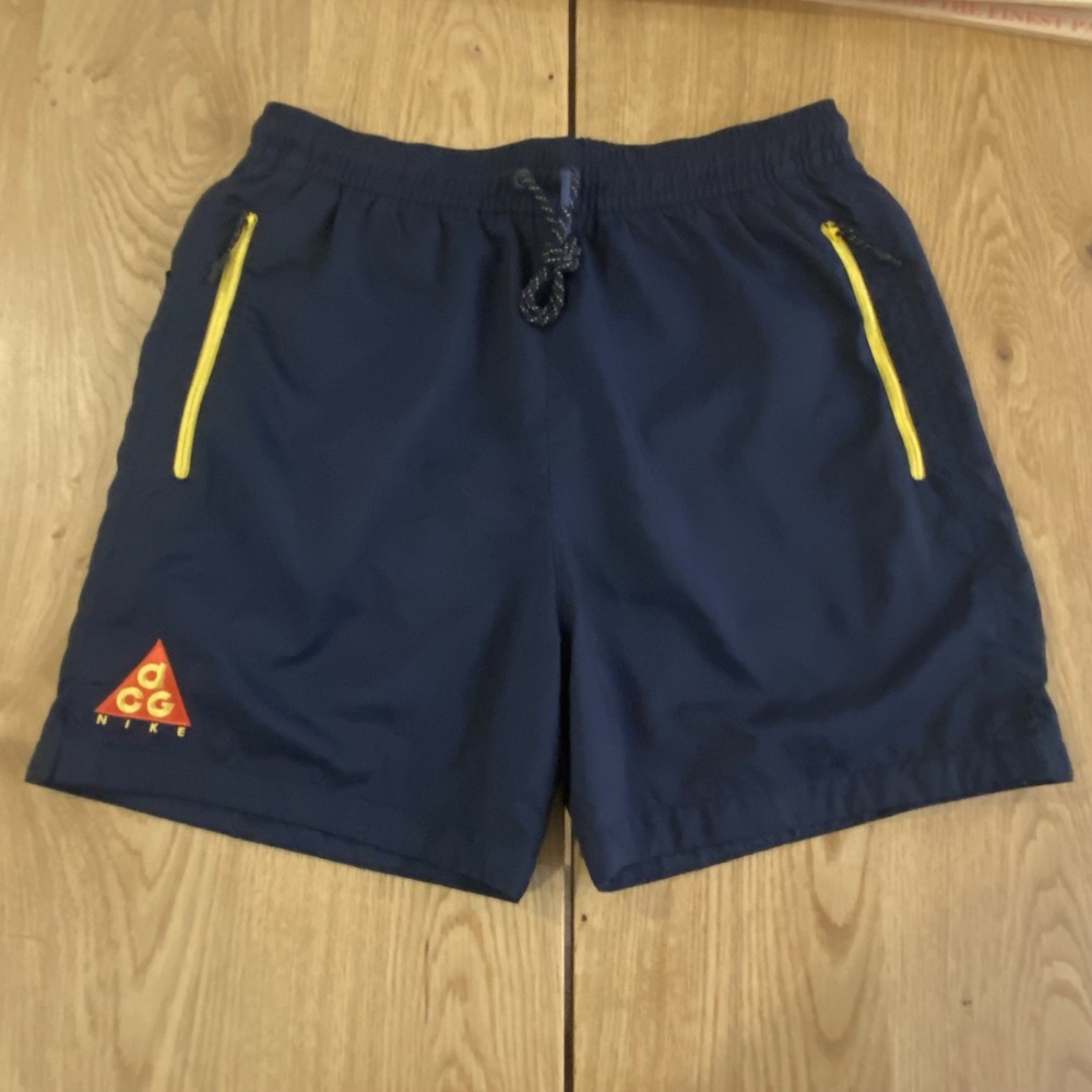 Nike ACG Woven Shorts AO8272 451 NikeLab Obsidian Navy Sz Small Trail Hike Train